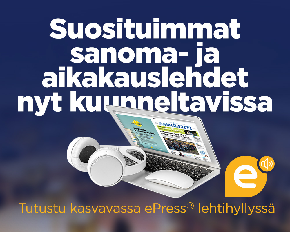 Suosituimmat sanoma- ja aikakauslehdet nyt kuunneltavissa